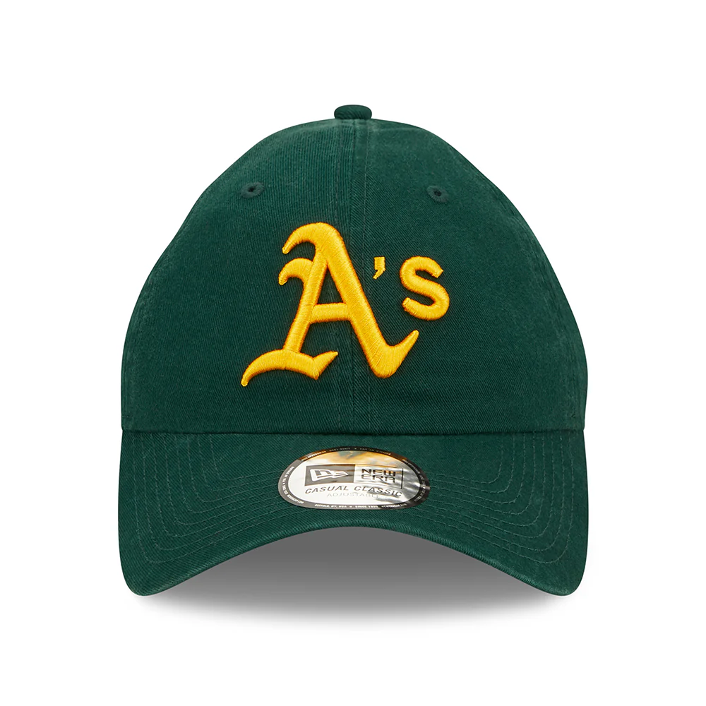 New Era 9TWENTY Oakland Athletics Baseball Cap - MLB League Essential II - Dunkelgrün-Gelb - Image 2