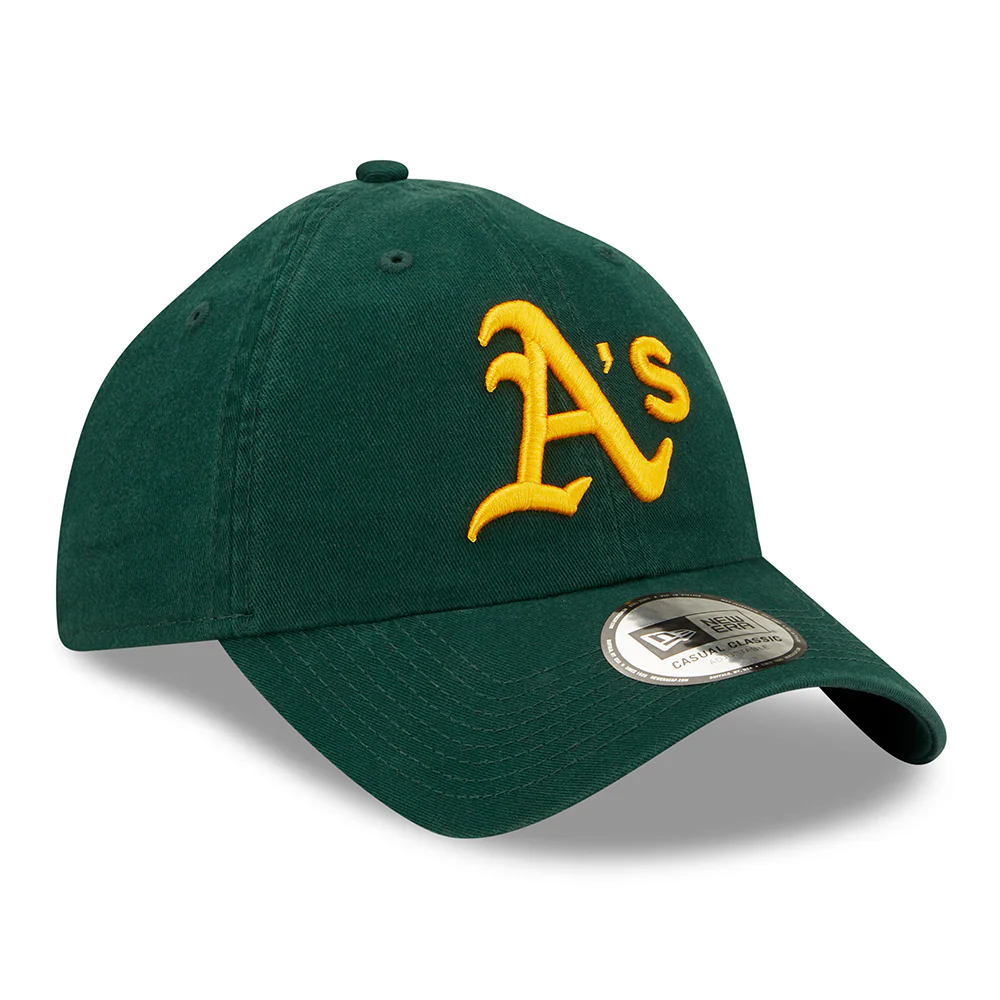 New Era 9TWENTY Oakland Athletics Baseball Cap - MLB League Essential II - Dunkelgrün-Gelb - Image 3