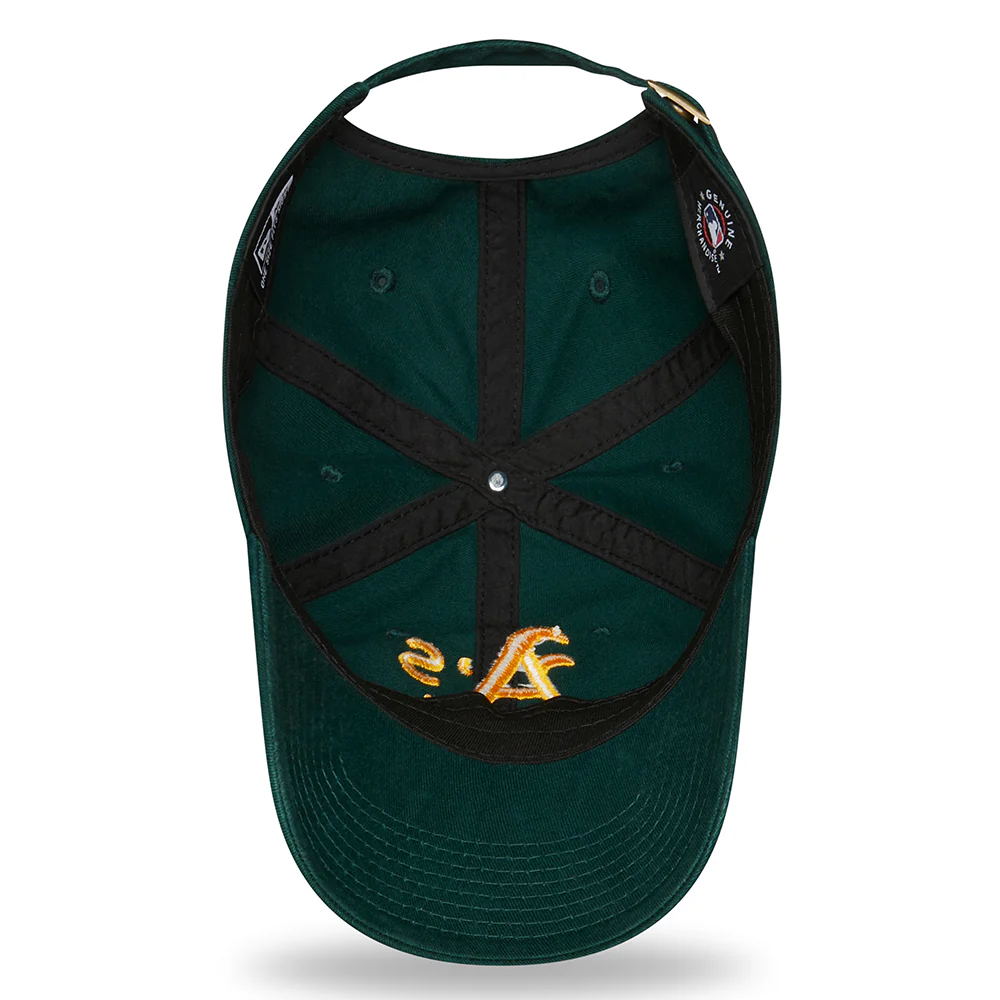 New Era 9TWENTY Oakland Athletics Baseball Cap - MLB League Essential II - Dunkelgrün-Gelb - Image 5