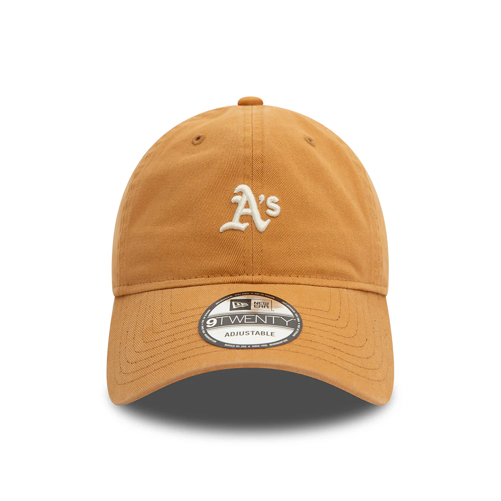New Era 9TWENTY Oakland Athletics Baseball Cap - MLB Mini Washed - Dunkler Sand - Image 2