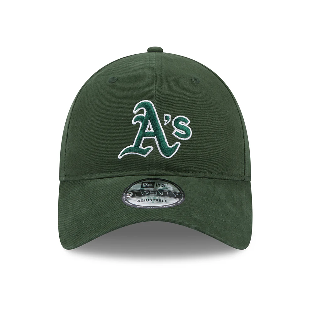 New Era 9TWENTY Oakland Athletics Baseball Cap - MLB Team Script - Dunkelgrün - Image 2