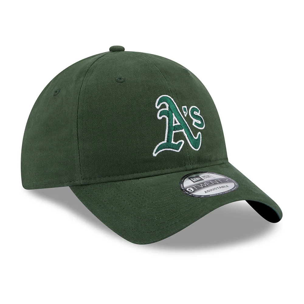 New Era 9TWENTY Oakland Athletics Baseball Cap - MLB Team Script - Dunkelgrün - Image 3
