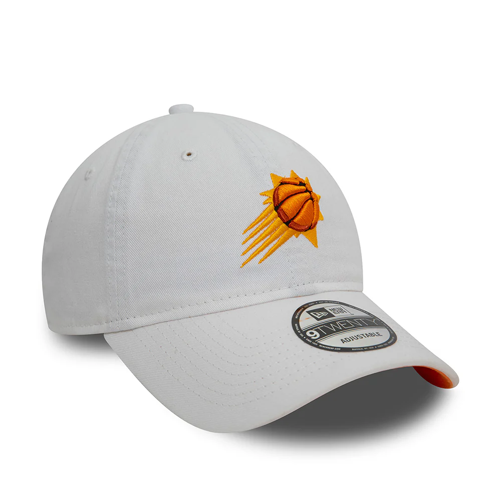 New Era 9TWENTY Phoenix Suns Baseball Cap - NBA Contrast Underbrim - Weiß-Orange - Image 3
