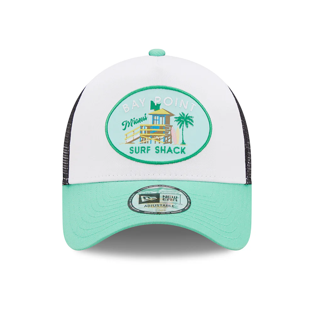 New Era A-Frame Bay Trucker Cap - Location Icon - Türkis-Weiß - Image 2