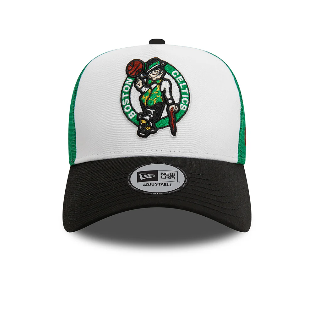 New Era A-Frame Boston Celtics Trucker Cap - NBA Rear Arch - Weiß-Schwarz-Grün - Image 2