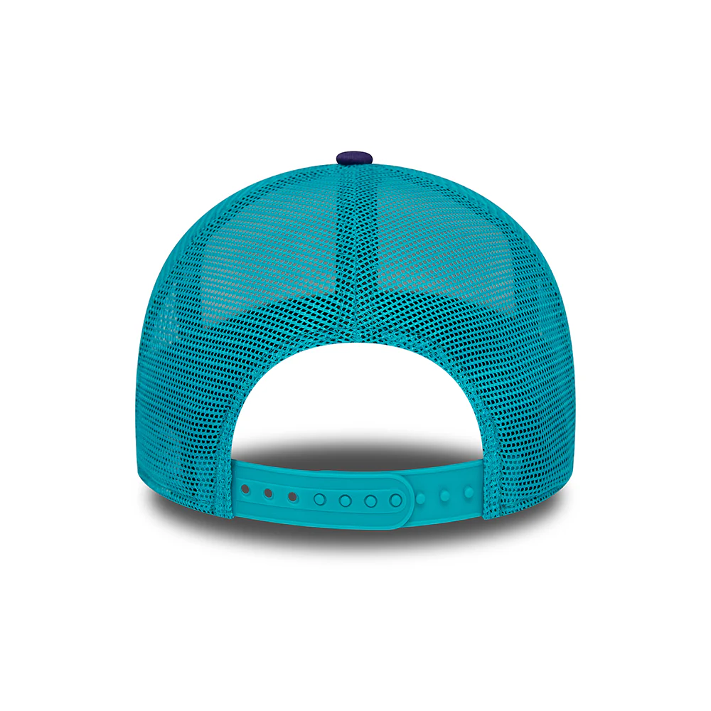 New Era A-Frame Charlotte Hornets Trucker Cap - NBA Retro - Weiß-Lila-Petrol - Image 3
