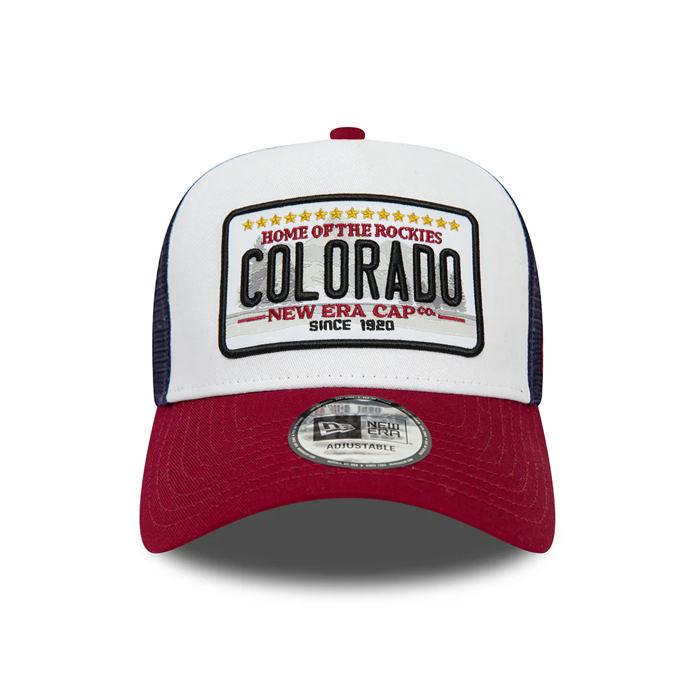 New Era A-Frame Colorado Trucker Cap - Patch - Weiß-Kardinalrot-Marineblau - Image 2