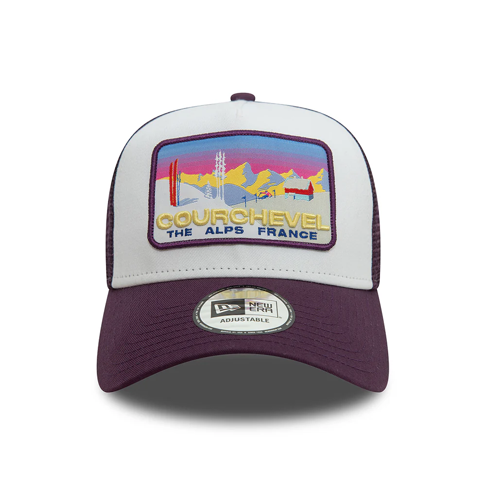 New Era A-Frame Courchevel Trucker Cap - Ski Patch - Zwetschge-Weiß - Image 2