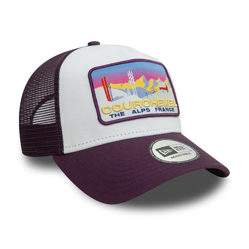 New Era A-Frame Courchevel Trucker Cap - Ski Patch - Zwetschge-Weiß - Image 3