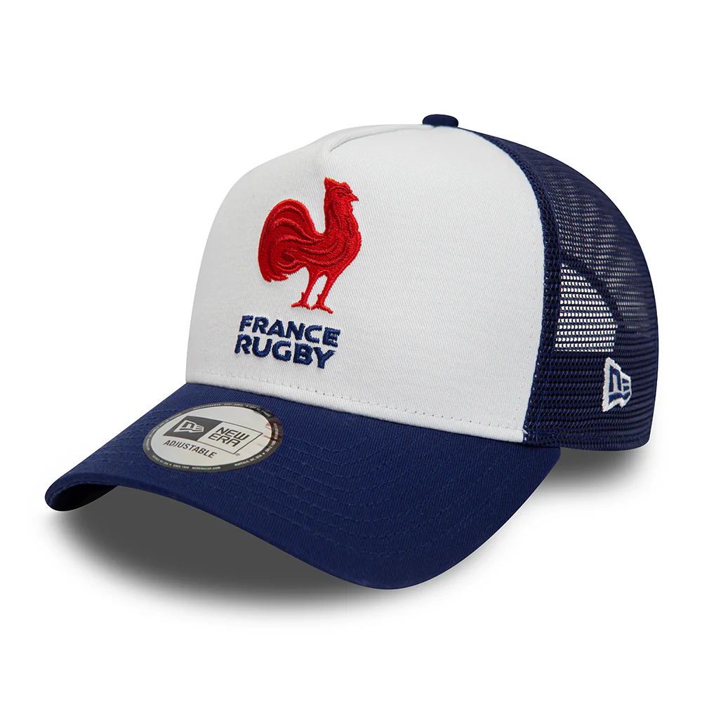 New Era A-Frame French Federation of Rugby Trucker Cap - Essential - Weiß-Blau
