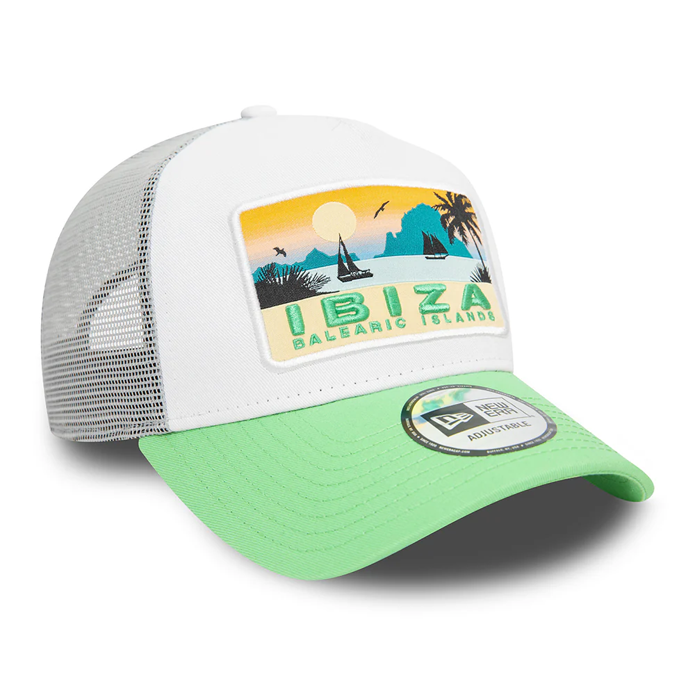 New Era A-Frame Ibiza Trucker Cap - NE Summer - Weiß-Helles Grün - Image 3