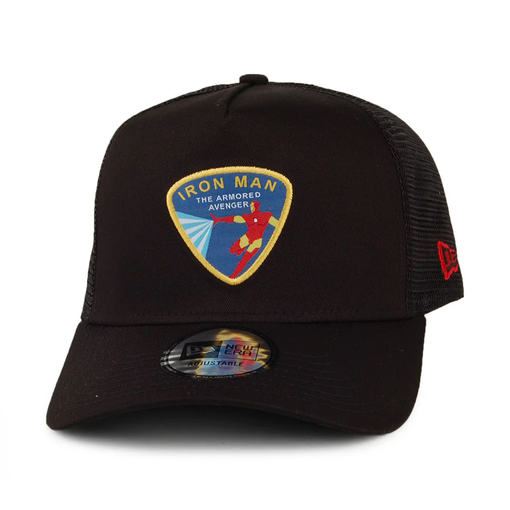 New Era A-Frame Iron Man Trucker Cap - Character Patch - Schwarz - Image 2