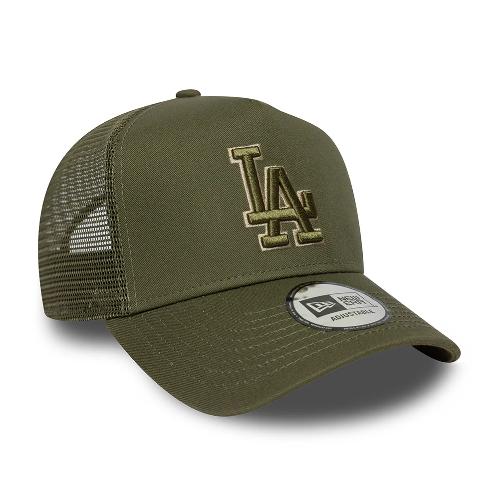 New Era A-Frame L.A. Dodgers Trucker Cap - MLB Outline - Olivgrün - Image 3