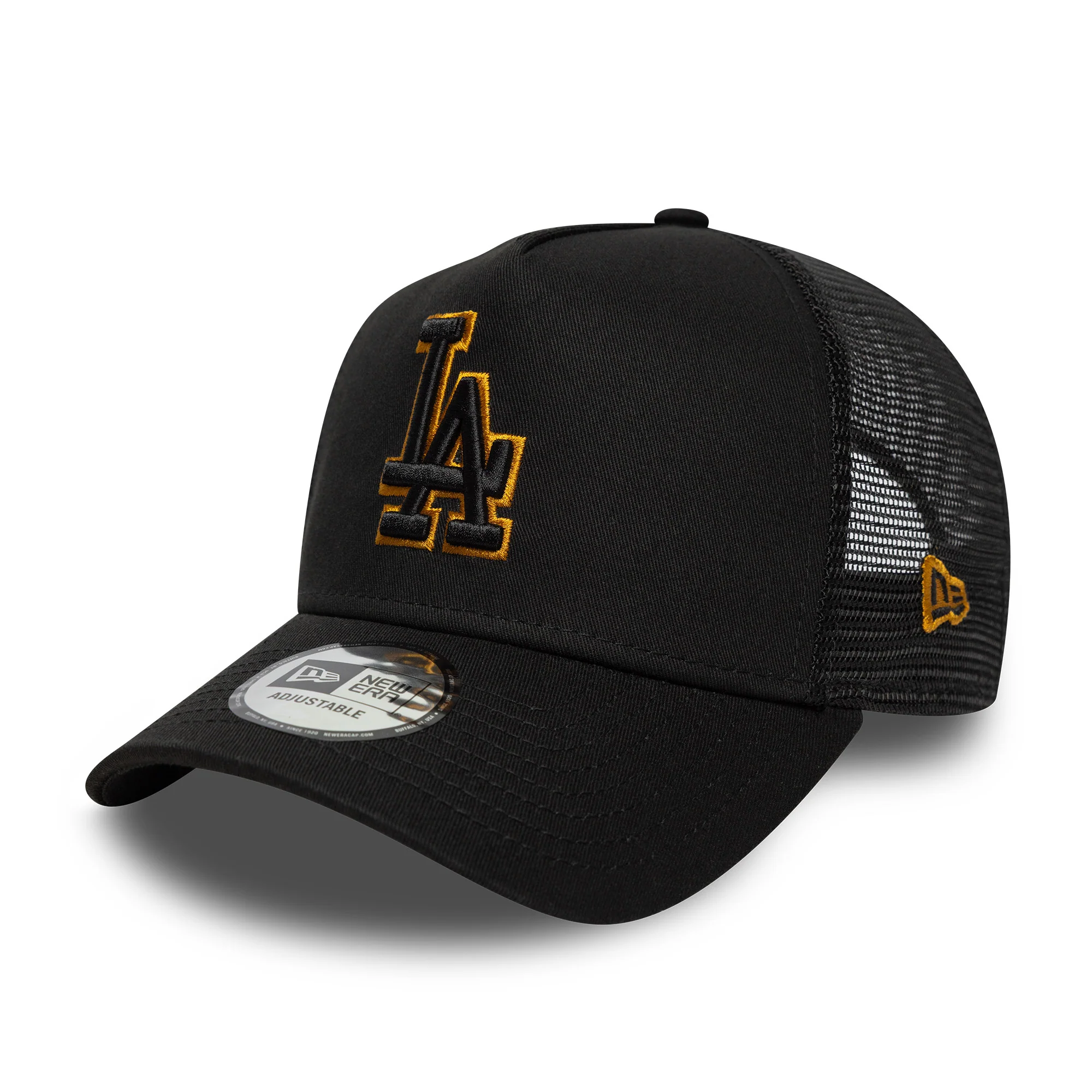 New Era A-Frame L.A. Dodgers Trucker Cap - MLB Outline - Schwarz-Ocker