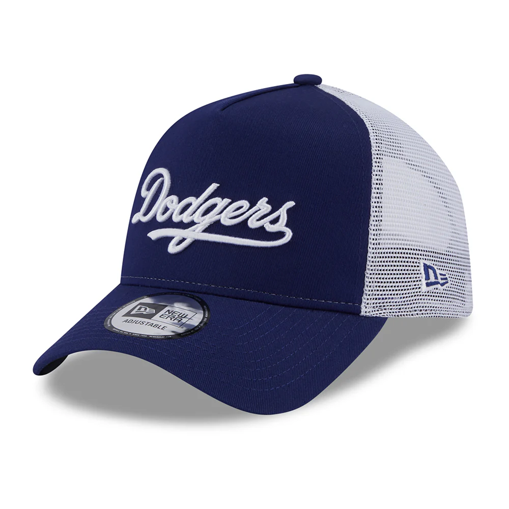 New Era A-Frame L.A. Dodgers Trucker Cap - MLB Team Script - Dunkelblau-Weiß
