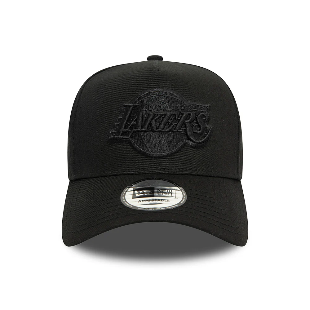 New Era A-Frame L.A. Lakers Snapback Cap - NBA Monochrome - Schwarz auf Schwarz - Image 2