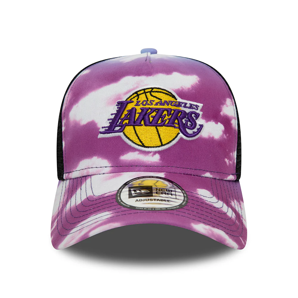 New Era A-Frame L.A. Lakers Trucker Cap - NBA Cloud AOP - Lila-Weiß - Image 2