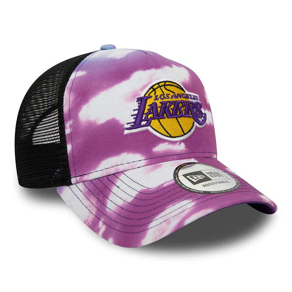 New Era A-Frame L.A. Lakers Trucker Cap - NBA Cloud AOP - Lila-Weiß - Image 3