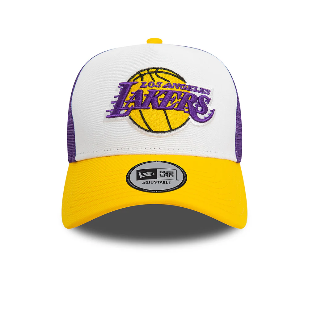 Patagonia A-Frame L.A. Lakers Trucker Cap - NBA Rear Arch - Weiß-Gelb-Lila - Image 2