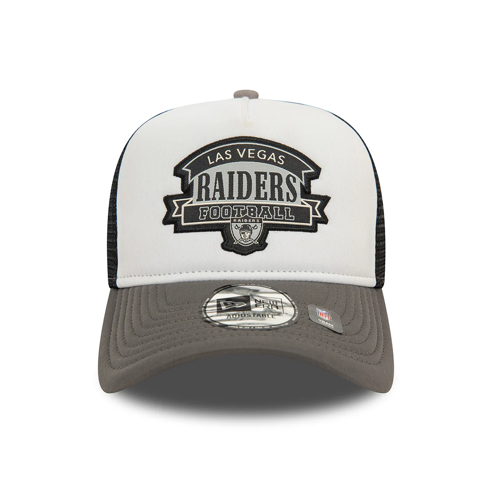 New Era A-Frame Las Vegas Raiders Trucker Cap - NFL Retro Graphic - Weiß-Graphitgrau-Schwarz - Image 2