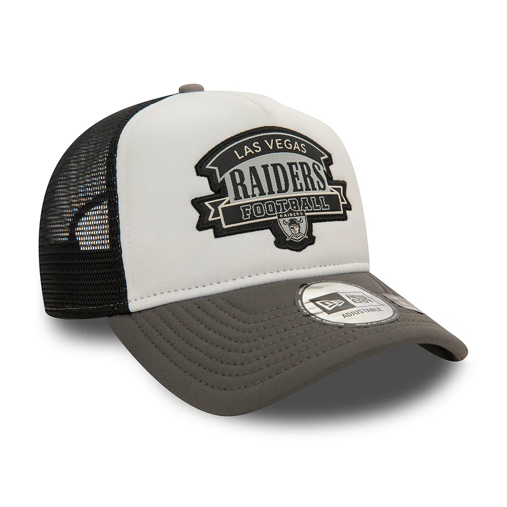 New Era A-Frame Las Vegas Raiders Trucker Cap - NFL Retro Graphic - Weiß-Graphitgrau-Schwarz - Image 3