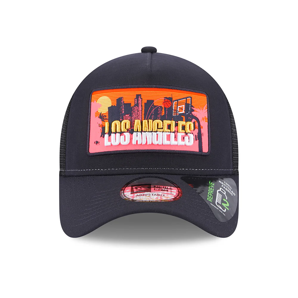 New Era A-Frame Los Angeles Trucker Cap - License Plate - Marineblau - Image 2