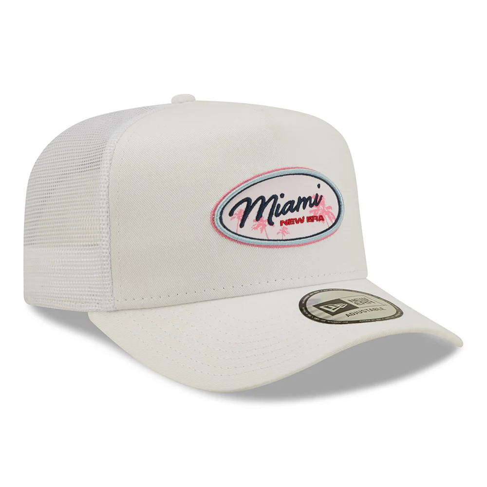 New Era A-Frame Miami Trucker Cap - Oval State - Weiß - Image 3