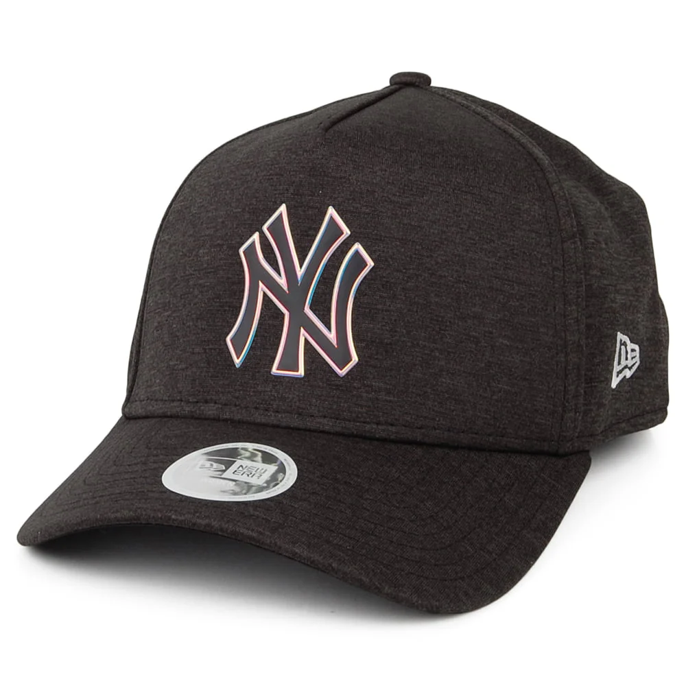 New Era A-Frame New York Yankees Baseball Cap - MLB Iridescent Logo - Schwarz