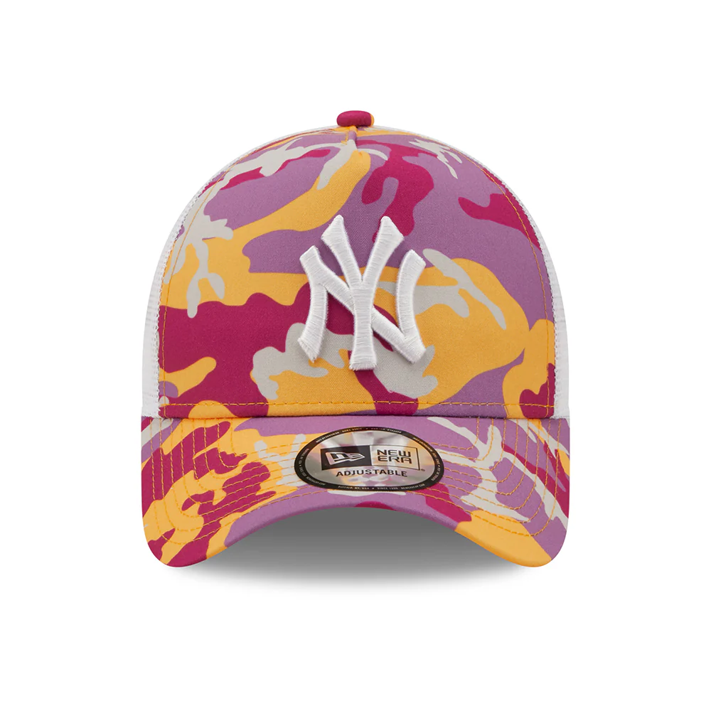 New Era A-Frame New York Yankees Trucker Cap - MLB Camo Pack - Pink-Weiß - Image 2
