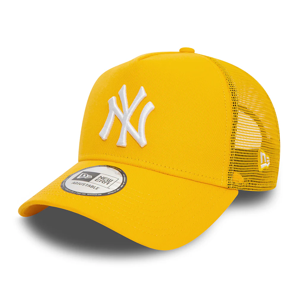 New Era A-Frame New York Yankees Trucker Cap - MLB League Essential II - Gelb-Weiß