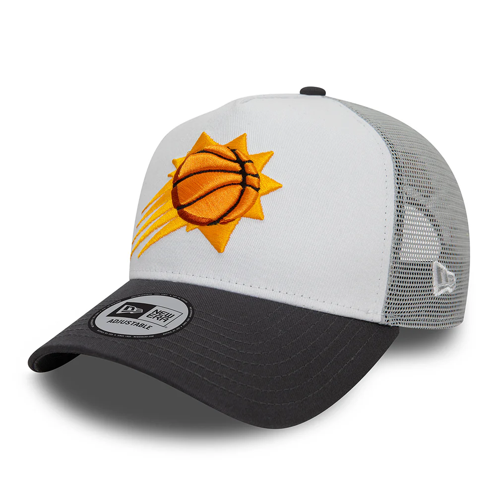 New Era A-Frame Phoenix Suns Trucker Cap - NBA Rear Arch - Grau-Graphitgrau