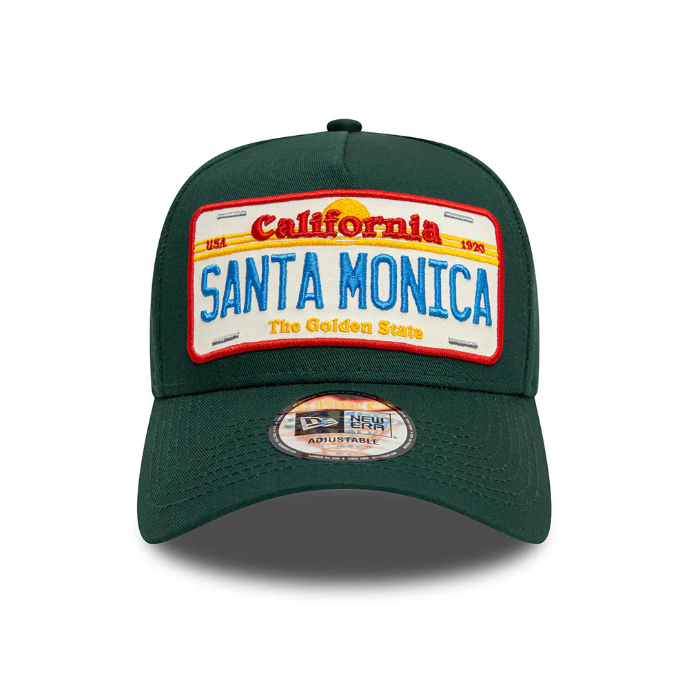 New Era A-Frame Santa Monica Snapback Cap - License Plate - Dunkelgrün - Image 2