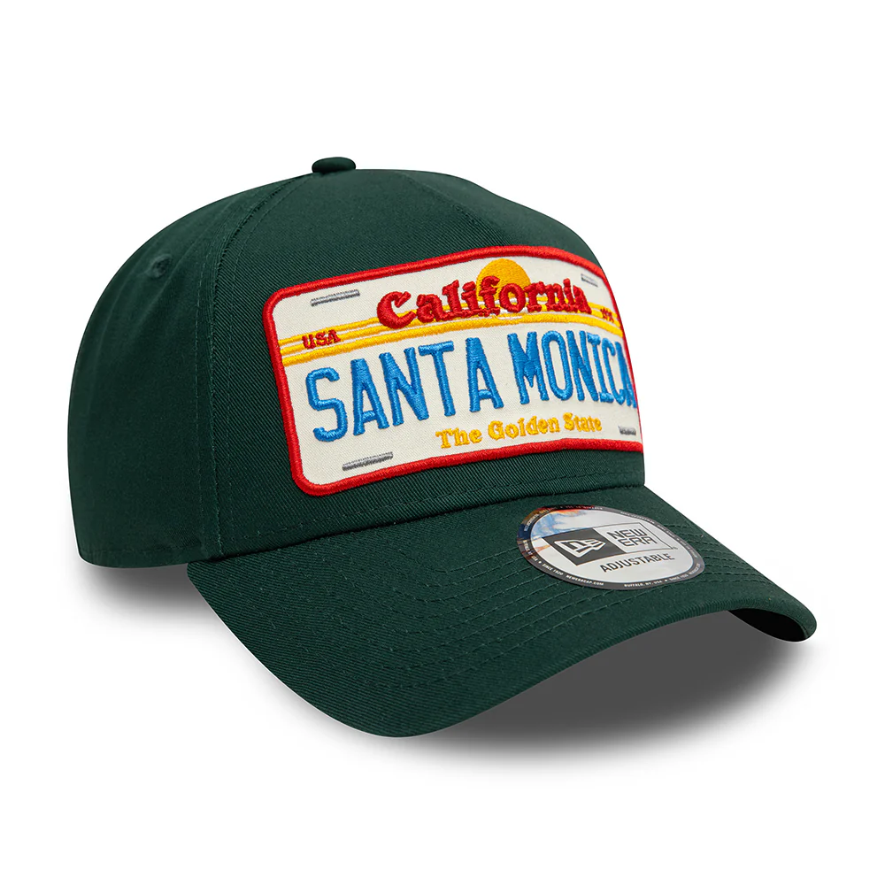 New Era A-Frame Santa Monica Snapback Cap - License Plate - Dunkelgrün - Image 3