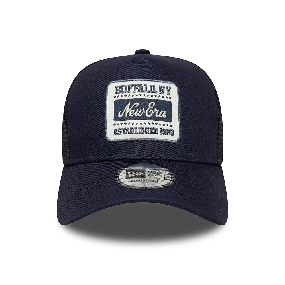 New Era A-Frame Trucker Cap - NE Patch - Marineblau - Image 2