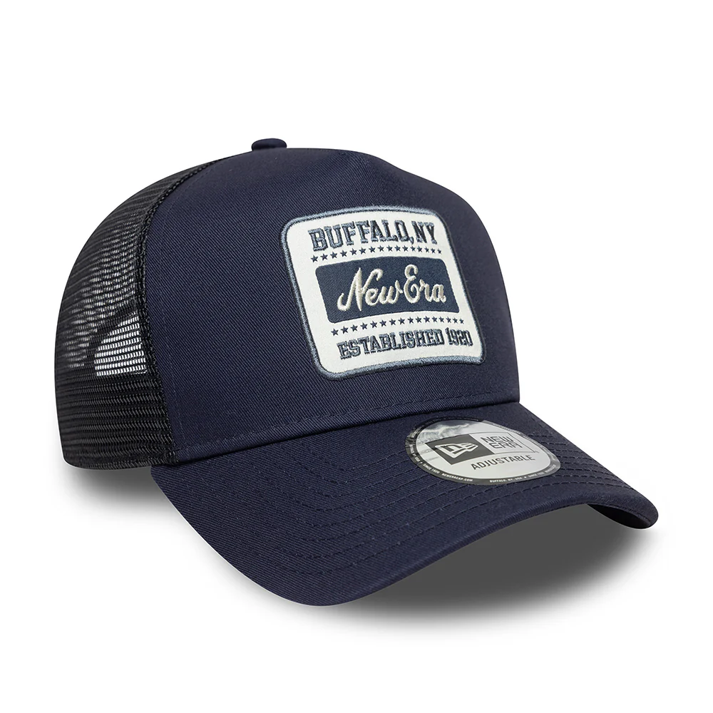 New Era A-Frame Trucker Cap - NE Patch - Marineblau - Image 3