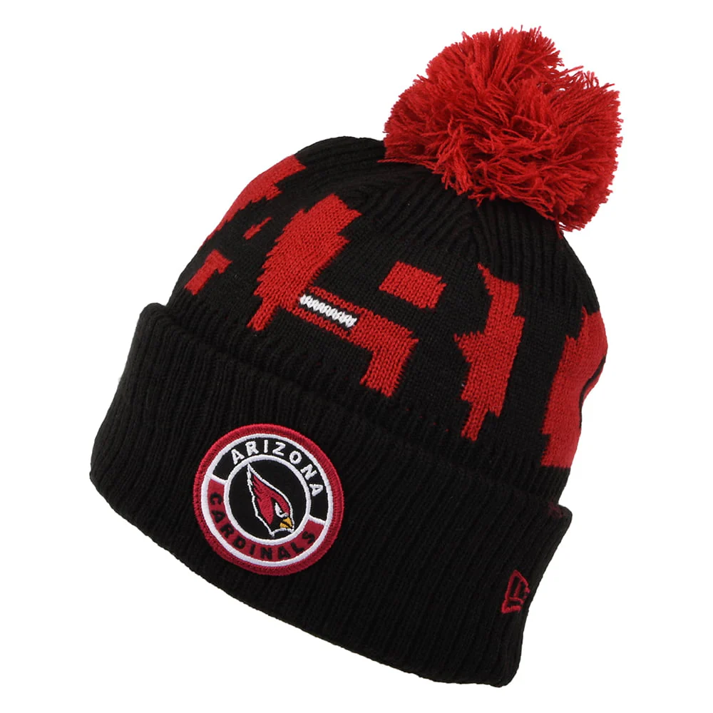 New Era Arizona Cardinals Bommelmütze NFL On Field Sport Knit - Schwarz-Rot