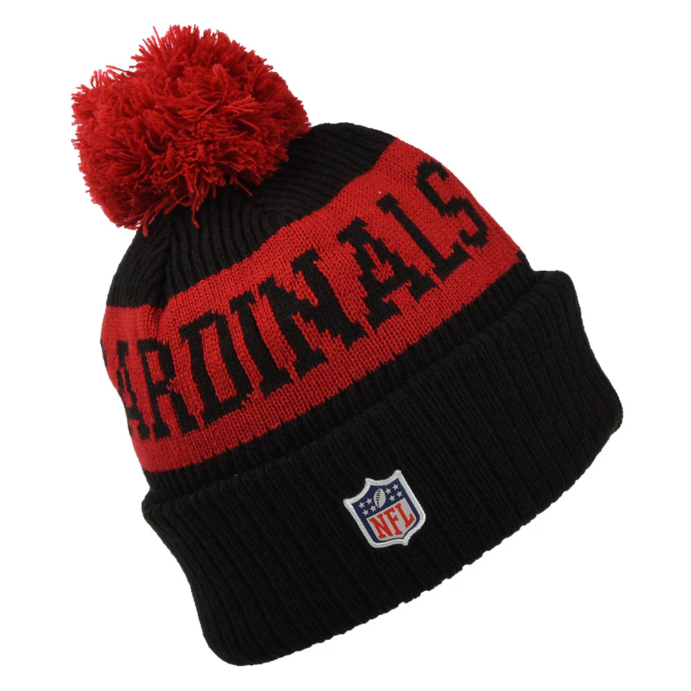New Era Arizona Cardinals Bommelmütze NFL On Field Sport Knit - Schwarz-Rot - Image 2