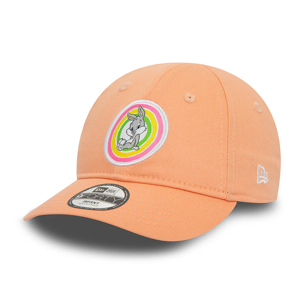 New Era Baby 9FORTY Bugs Bunny Baseball Cap - Pastel Looney Tunes - Pfirsich