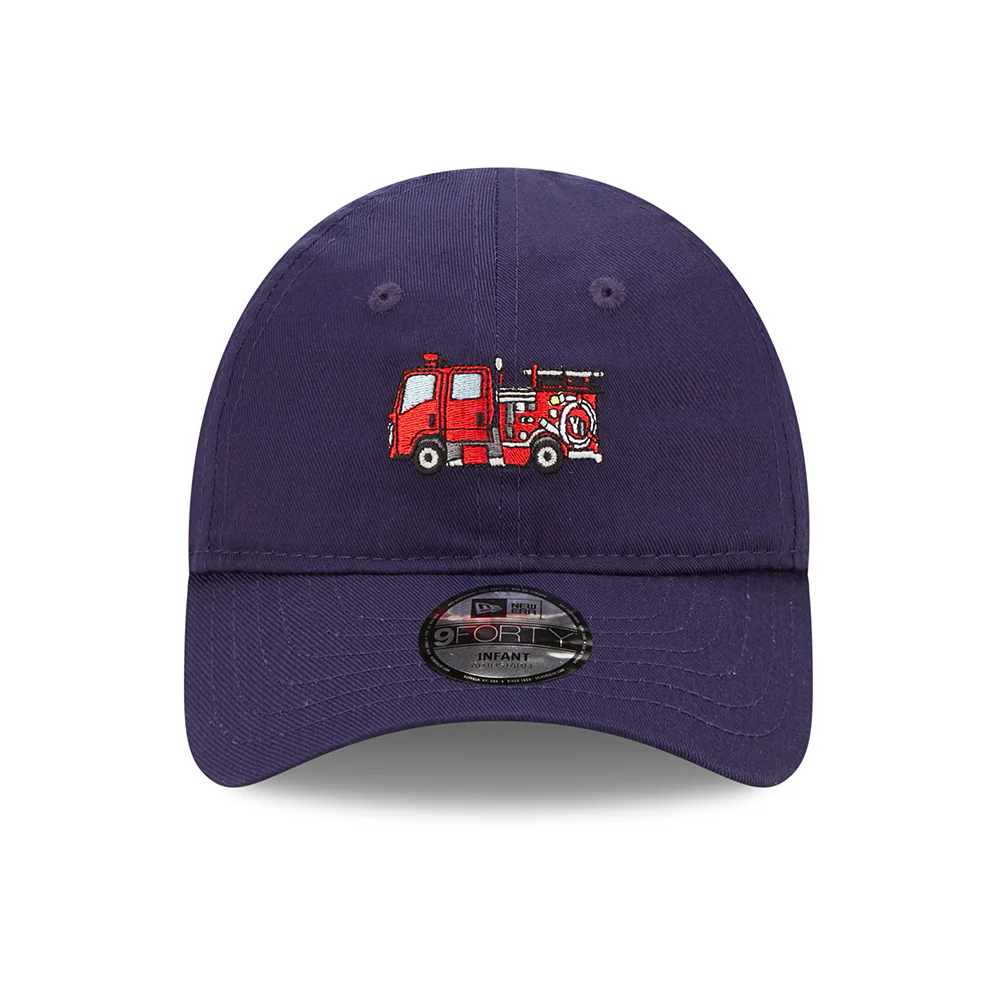New Era Baby 9FORTY Feuerwehr Baseball Cap Icon - Marineblau - Image 2