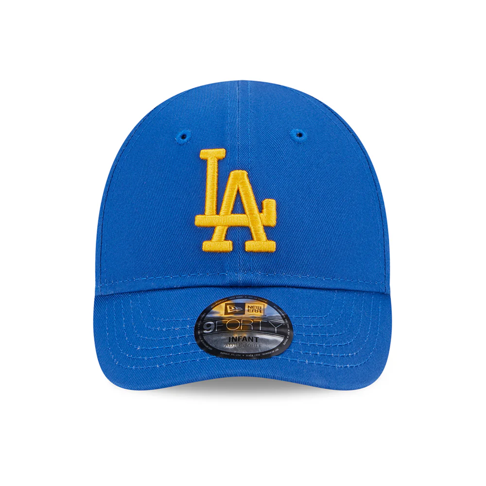 New Era Baby 9FORTY L.A. Dodgers Baseball Cap - MLB League Essential II - Azurblau-Gelb - Image 2