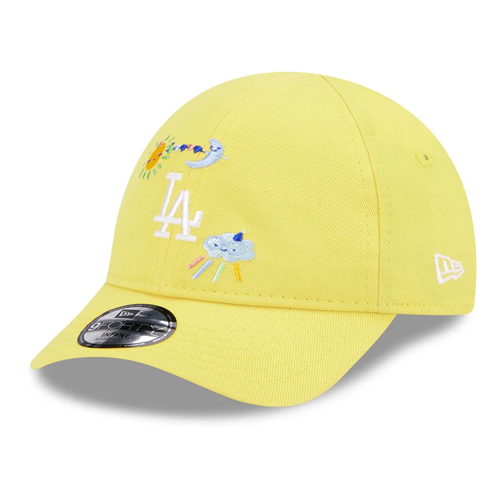 New Era Baby 9FORTY L.A. Dodgers Baseball Cap - MLB Starry - Hellgelb