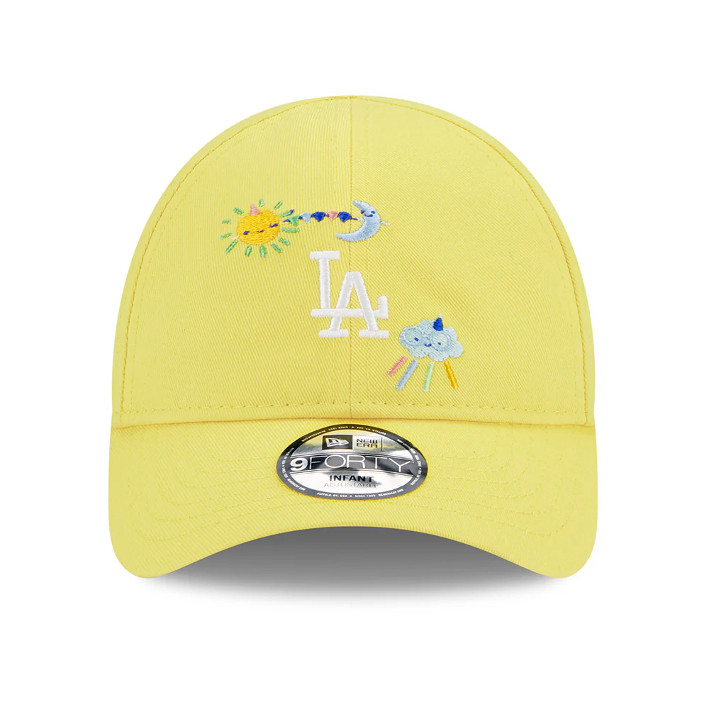 New Era Baby 9FORTY L.A. Dodgers Baseball Cap - MLB Starry - Hellgelb - Image 2