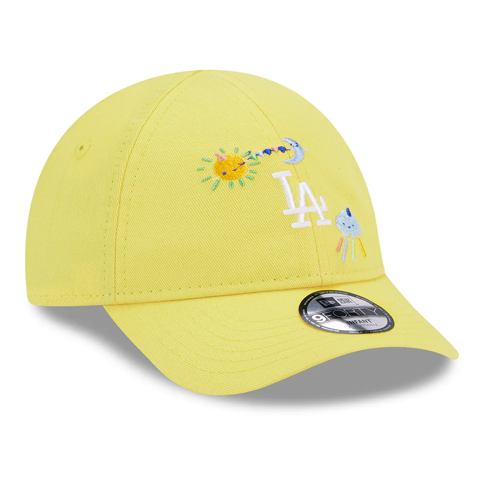 New Era Baby 9FORTY L.A. Dodgers Baseball Cap - MLB Starry - Hellgelb - Image 3