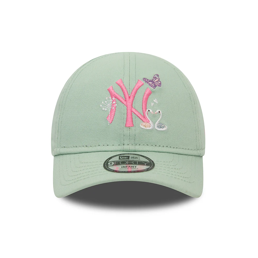 New Era Baby 9FORTY New York Yankees Baseball Cap - MLB Icon - Minzgrün-Rosa - Image 2