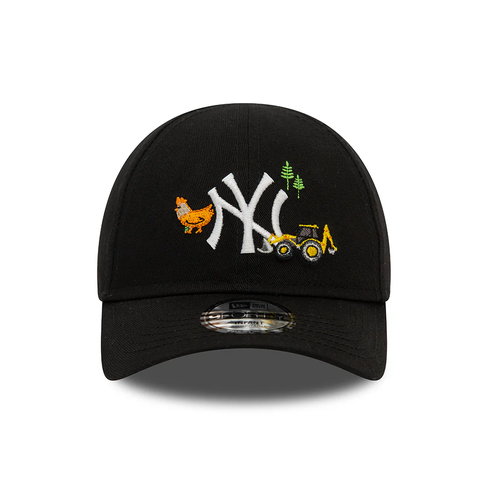 New Era Baby 9FORTY New York Yankees Baseball Cap - MLB Icon - Schwarz-Weiß - Image 2