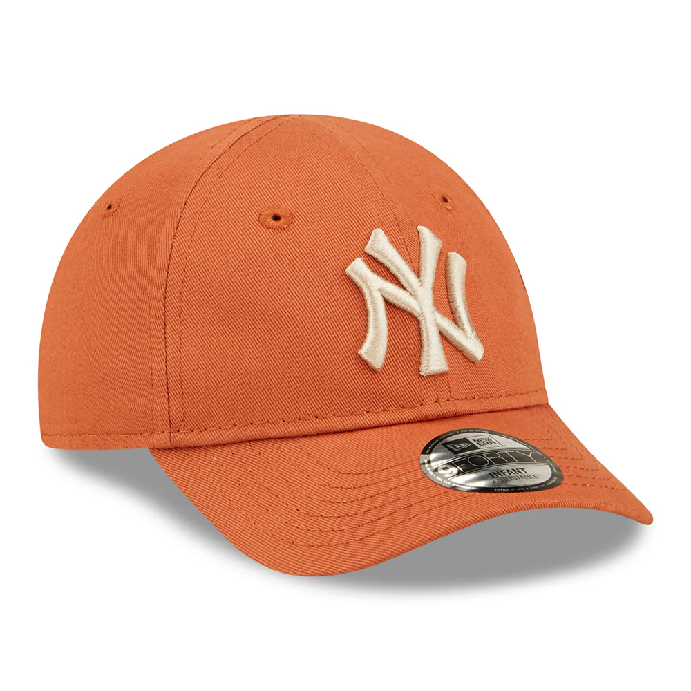 New Era Baby 9FORTY New York Yankees Baseball Cap MLB League Essential II - Orange-Hellbeige - Image 3