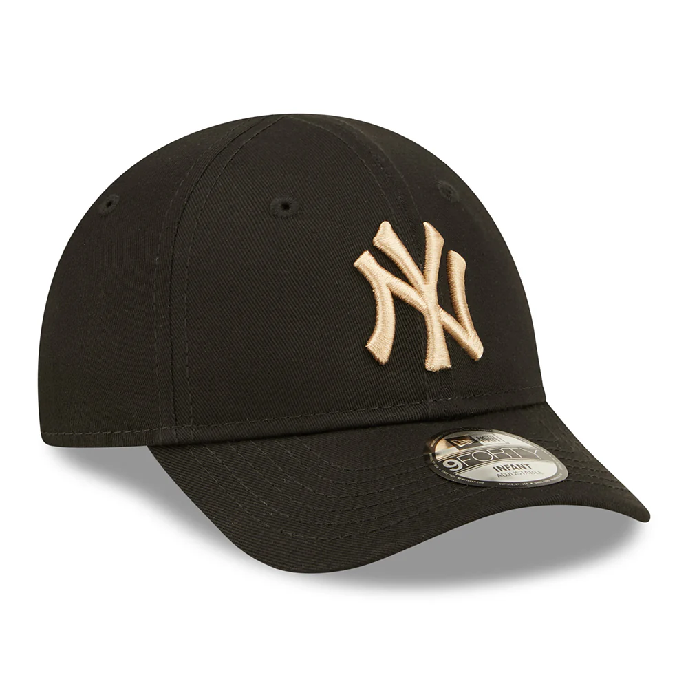 New Era Baby 9FORTY New York Yankees Baseball Cap MLB League Essential II - Schwarz-Hellbeige - Image 3