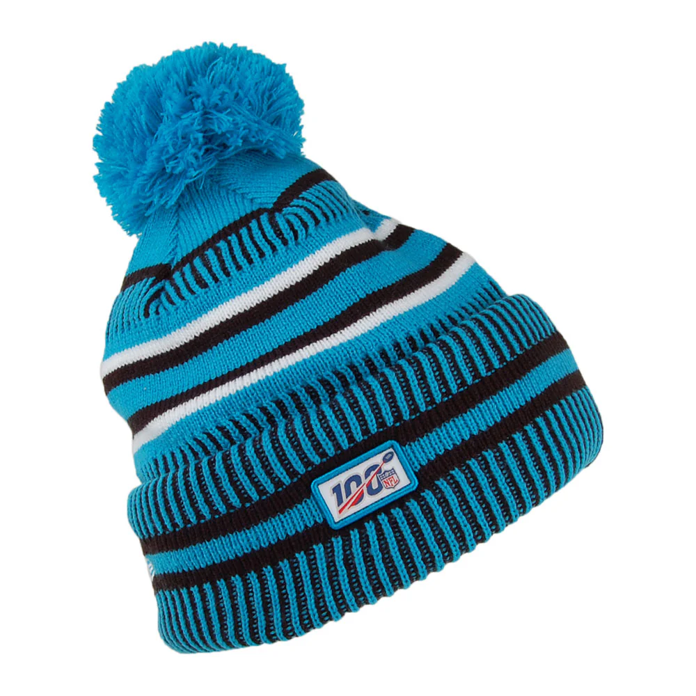 New Era Carolina Panthers Bommelmütze - NFL On Field Knit - Blau-Schwarz - Image 2