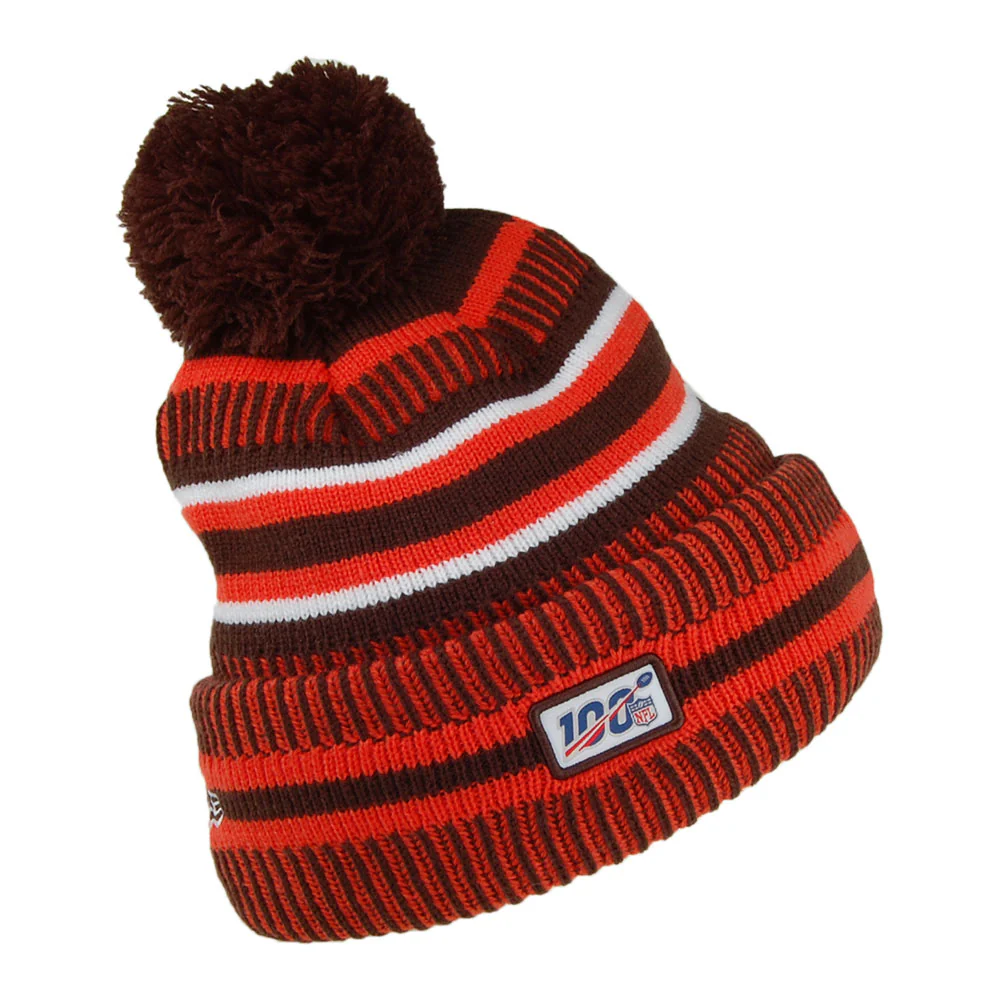 New Era Cleveland Browns Bommelmütze - NFL On Field Knit - Braun-Orange - Image 2