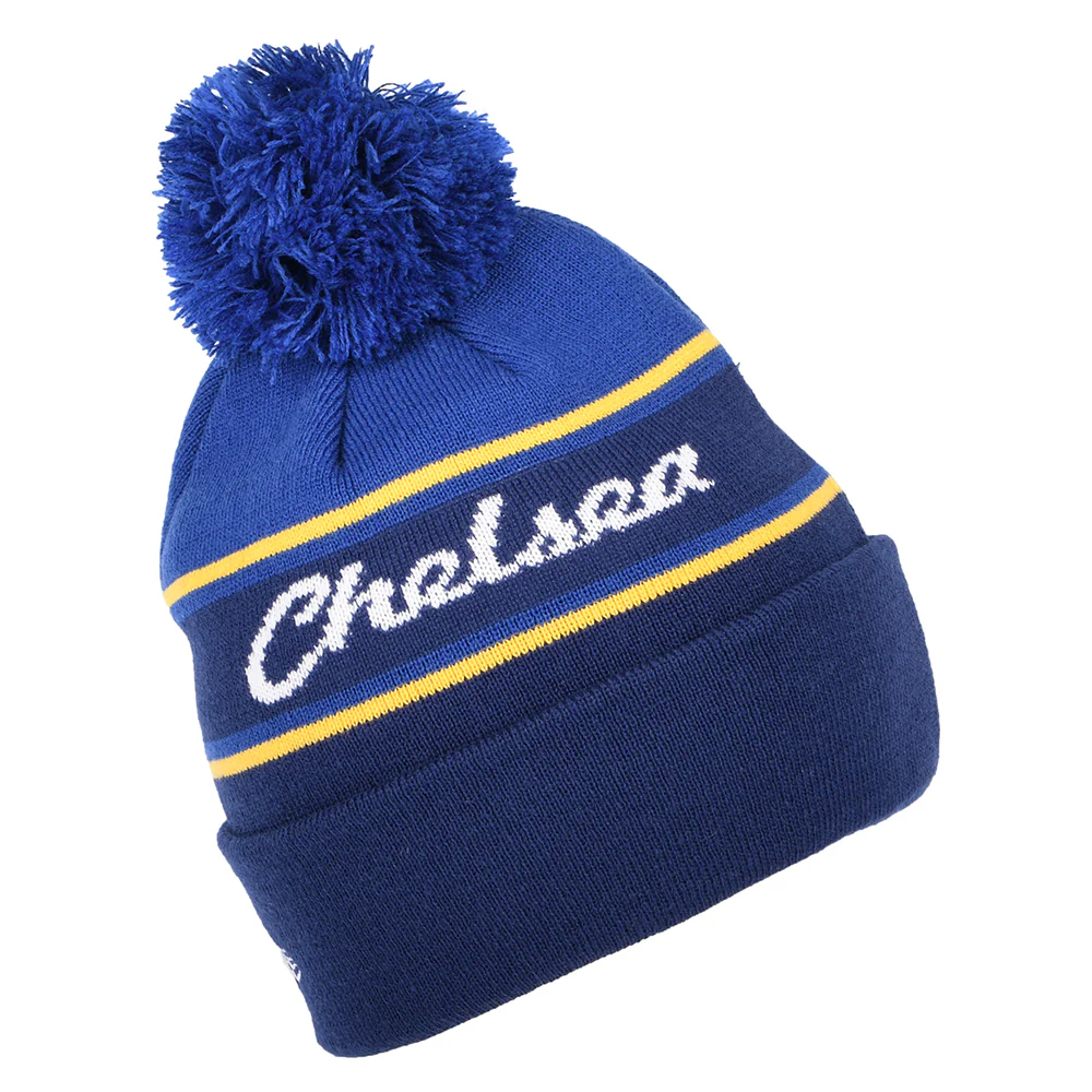 New Era Cuff Knit Chelsea FC Bommelmütze - Wordmark - Marineblau-Blau - Image 2